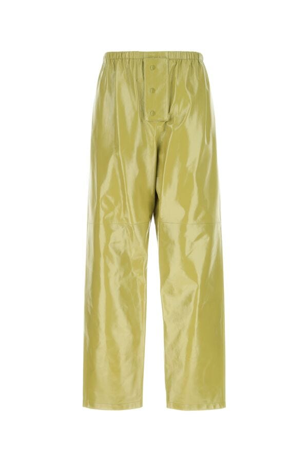 Prada Man Pistachio Green Nappa Leather Pant