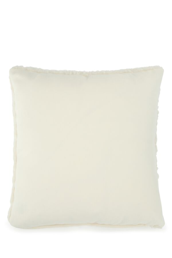 Prada Unisex Ivory Eco Fur Pillow