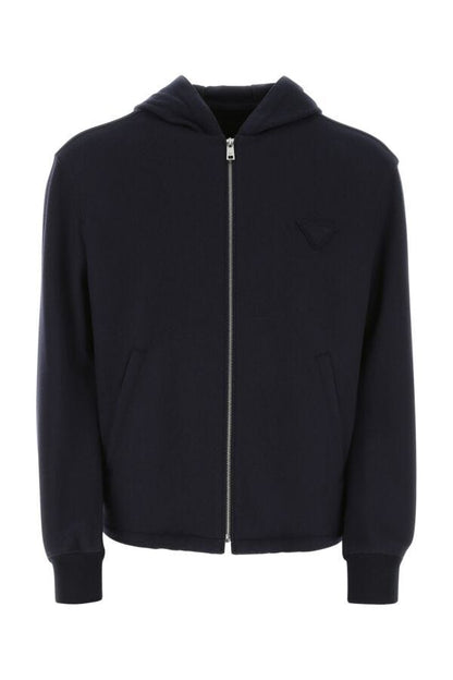 Prada Man Navy Blue Cashmere Blend Sweatshirt