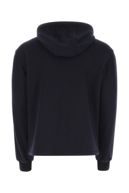 Prada Man Navy Blue Cashmere Blend Sweatshirt