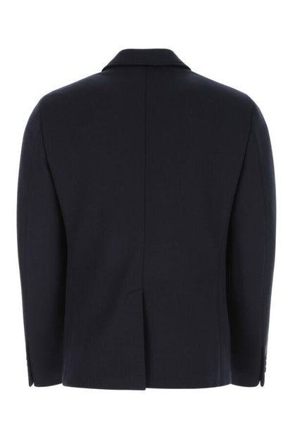 Prada Man Navy Blue Cashmere And Wool Blend Blazer