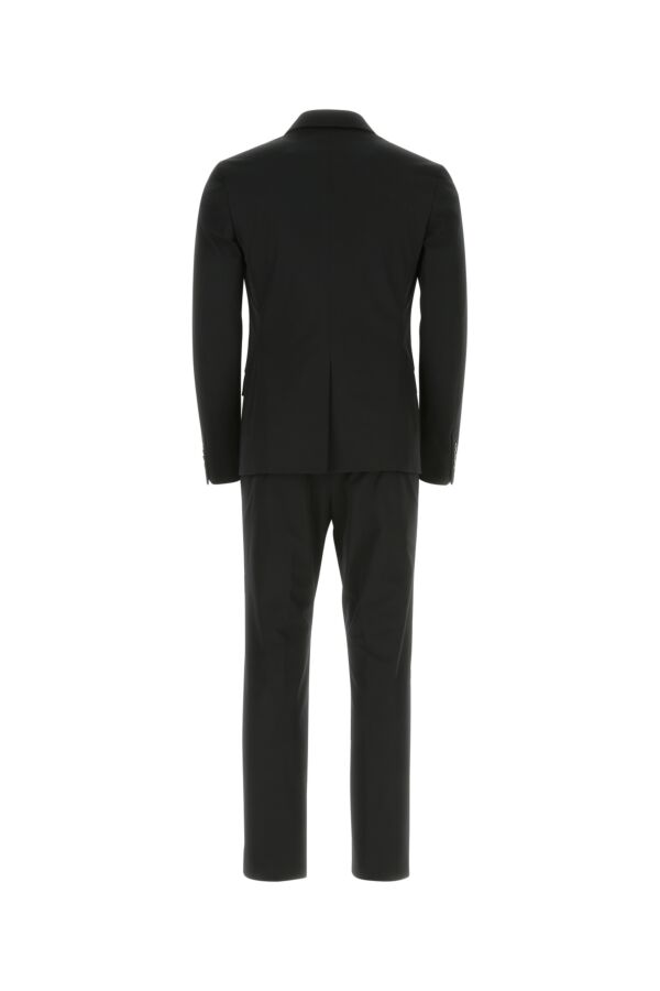 Prada Man Black Stretch Polyester Suit