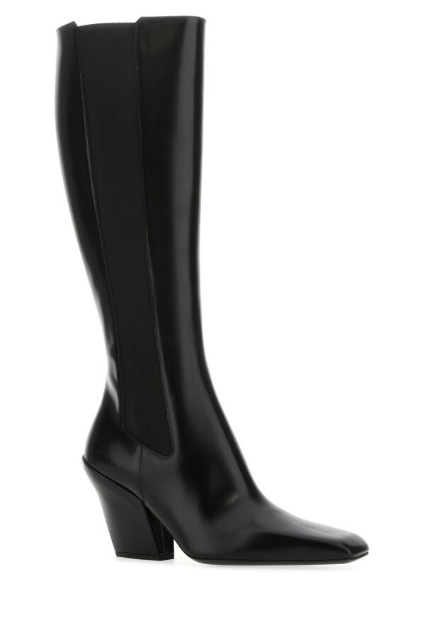 Prada Woman Black Leather Boots