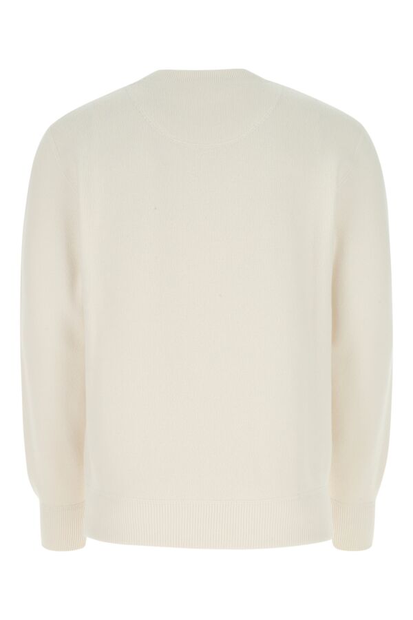 Prada Man Ivory Stretch Cashmere Blend Sweater