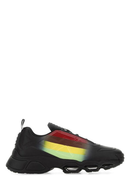 Prada Man Black Rubber Collision Cross Sneakers