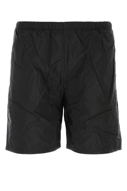 Prada Man Black Nylon Swimming Shorts