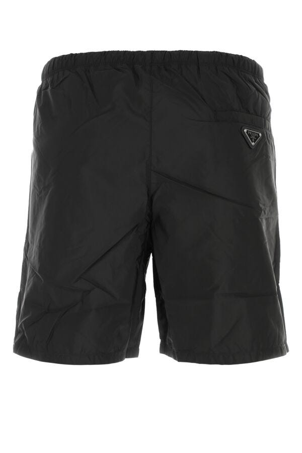 Prada Man Black Nylon Swimming Shorts