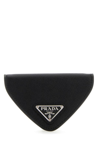 Prada Man Black Leather Coin Purse