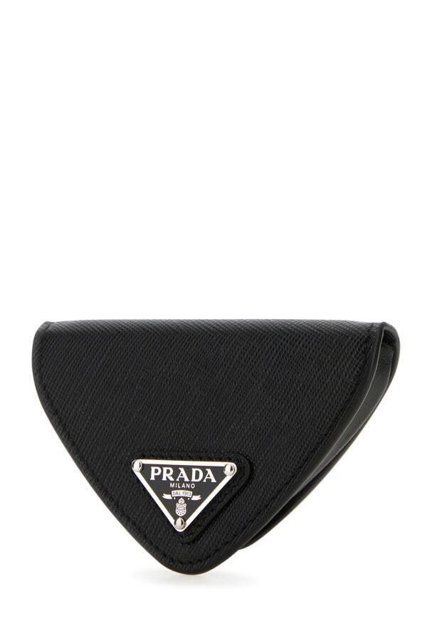 Prada Man Black Leather Coin Purse