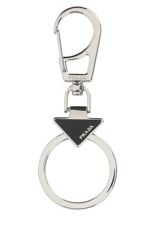 Prada Man Silver Metal Key Ring