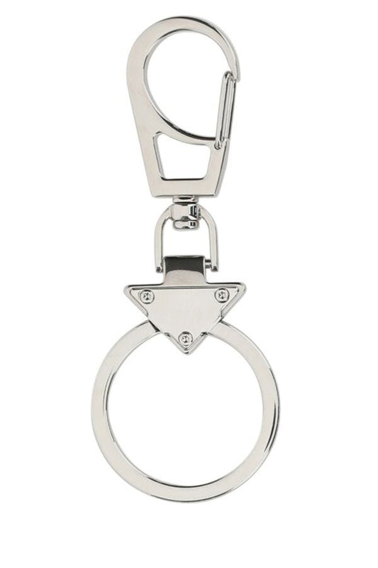 Prada Man Silver Metal Key Ring