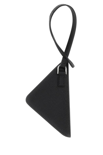 Prada Man Black Leather Name Tag