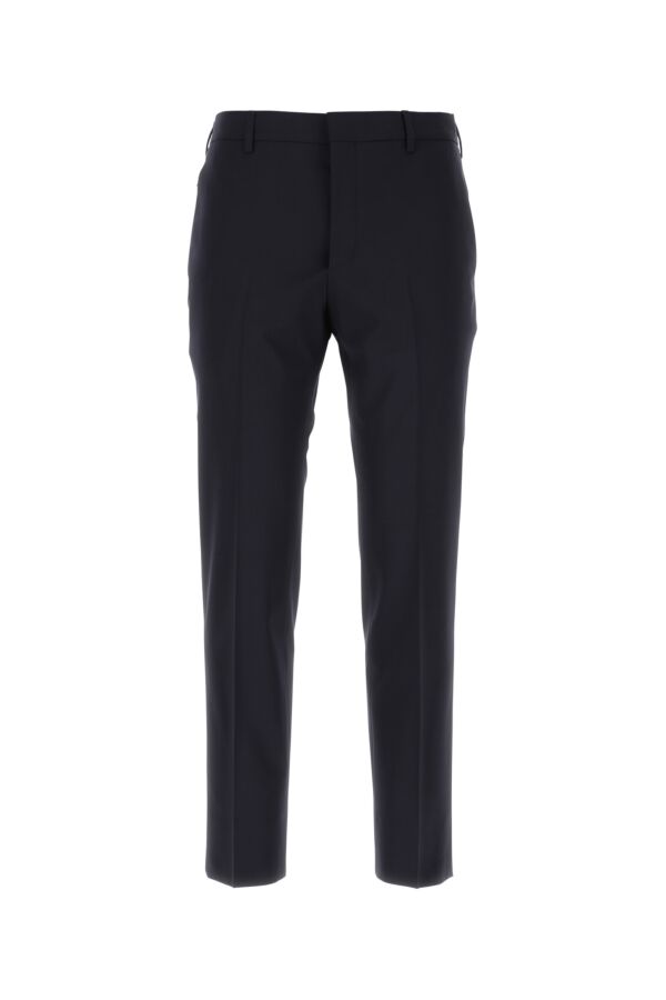 Prada Man Navy Blue Stretch Wool Pant