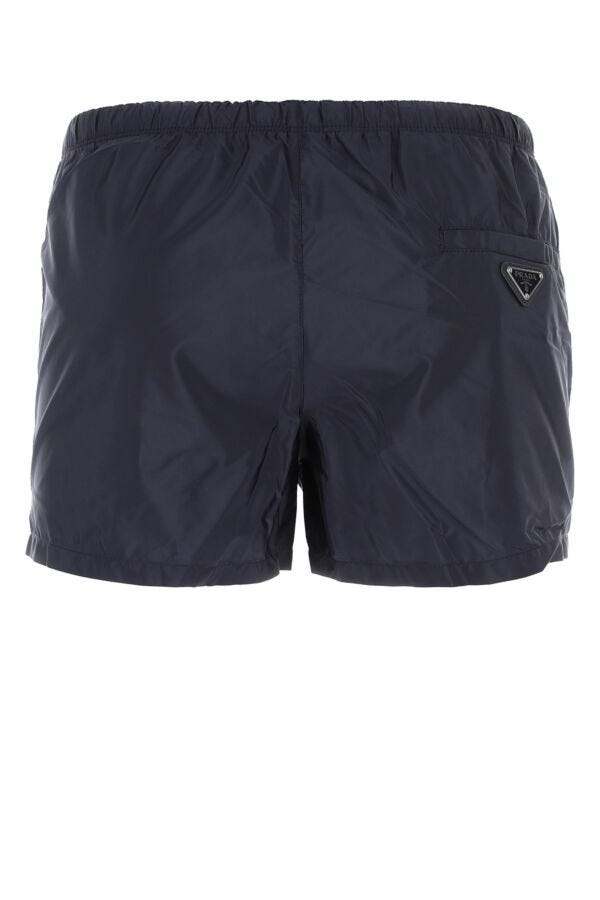 Prada Man Navy Blue Recycled Nylon Swimming Shorts