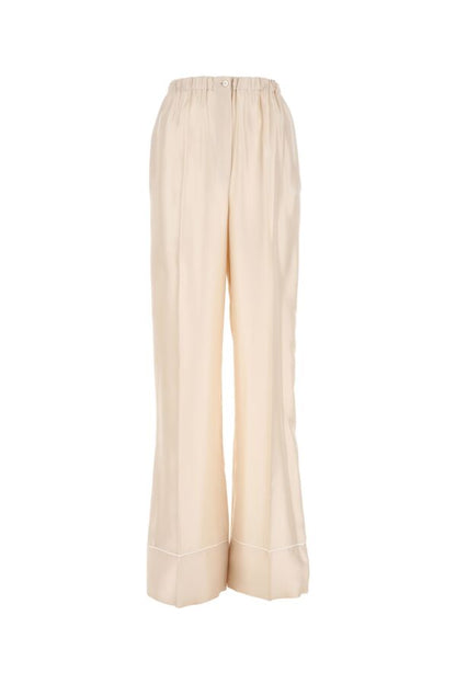 Prada Woman Ivory Satin Pyjama Pant