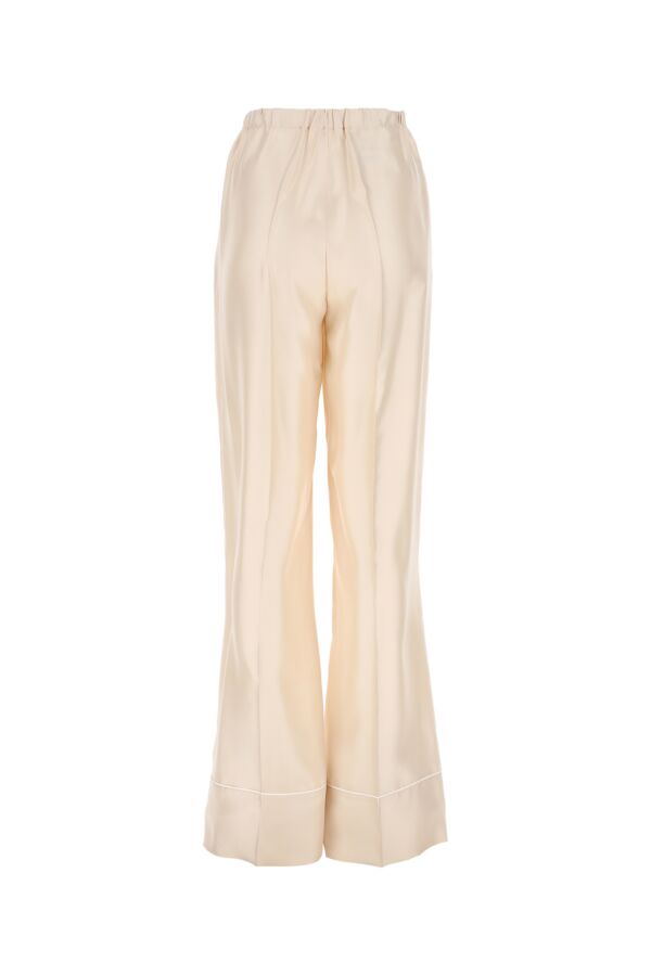 Prada Woman Ivory Satin Pyjama Pant