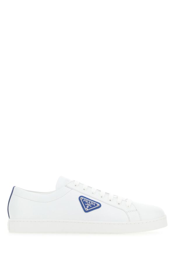 Prada Man White Leather Sneakers