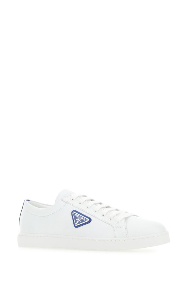 Prada Man White Leather Sneakers