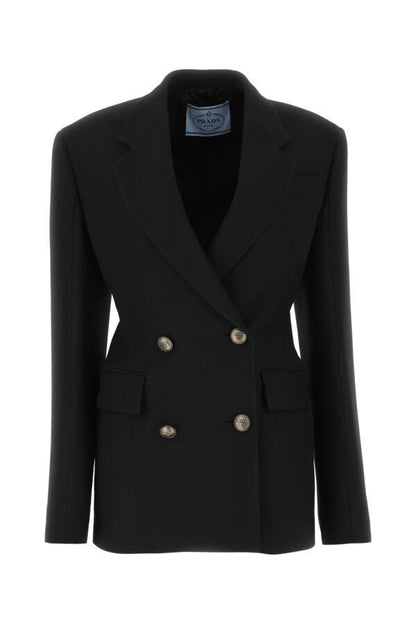 Prada Woman Black Wool Blend Blazer