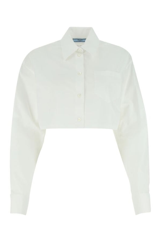 Prada Woman White Poplin Shirt