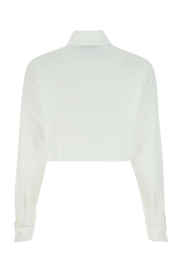 Prada Woman White Poplin Shirt