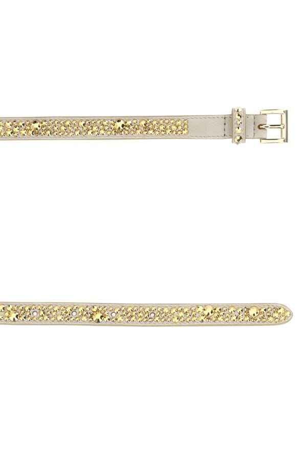 Prada Woman Embellished Suede Belt