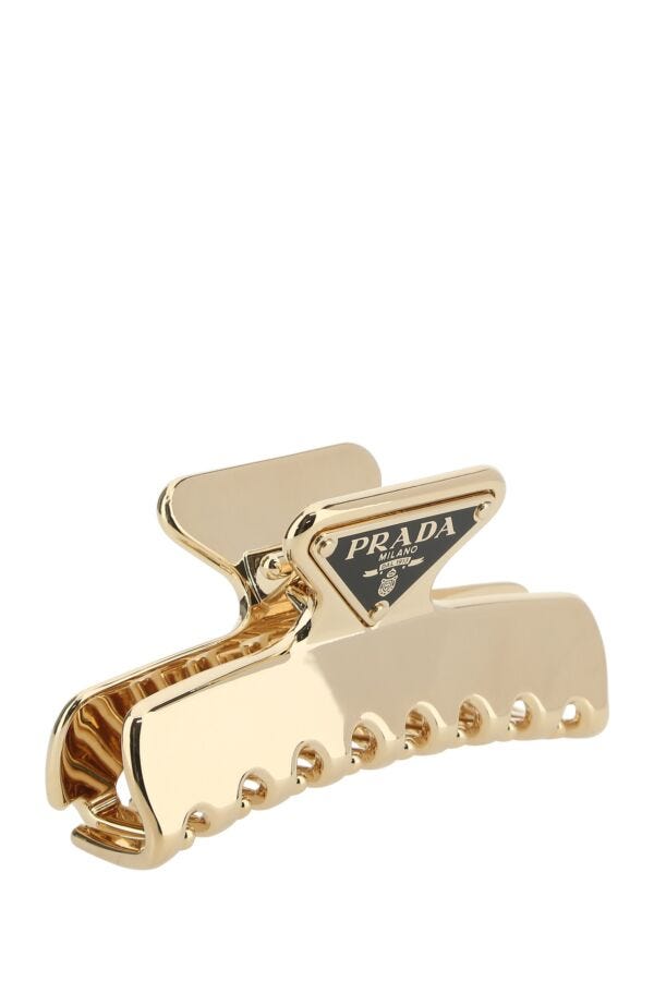 Prada Woman Gold Metal Hair Clip