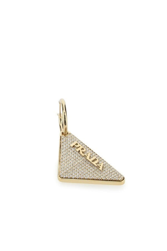 Prada Woman Gold 925 Silver Symbole Single Right Earring