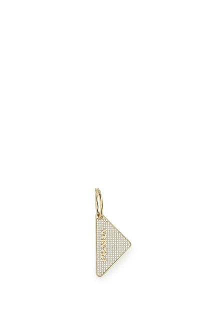 Prada Woman Gold 925 Silver Symbole Single Left Earring