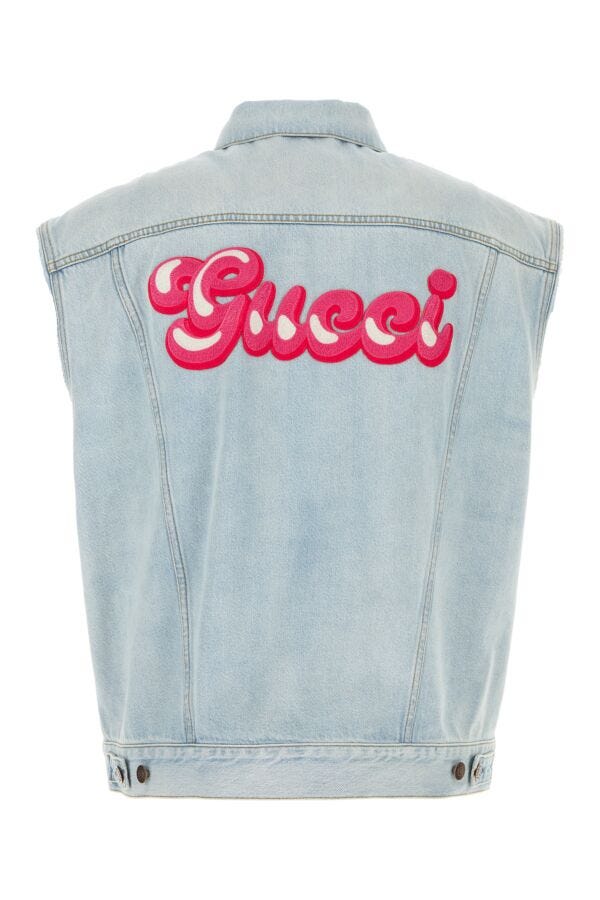 Gucci Man Denim Sleeveless Jacket