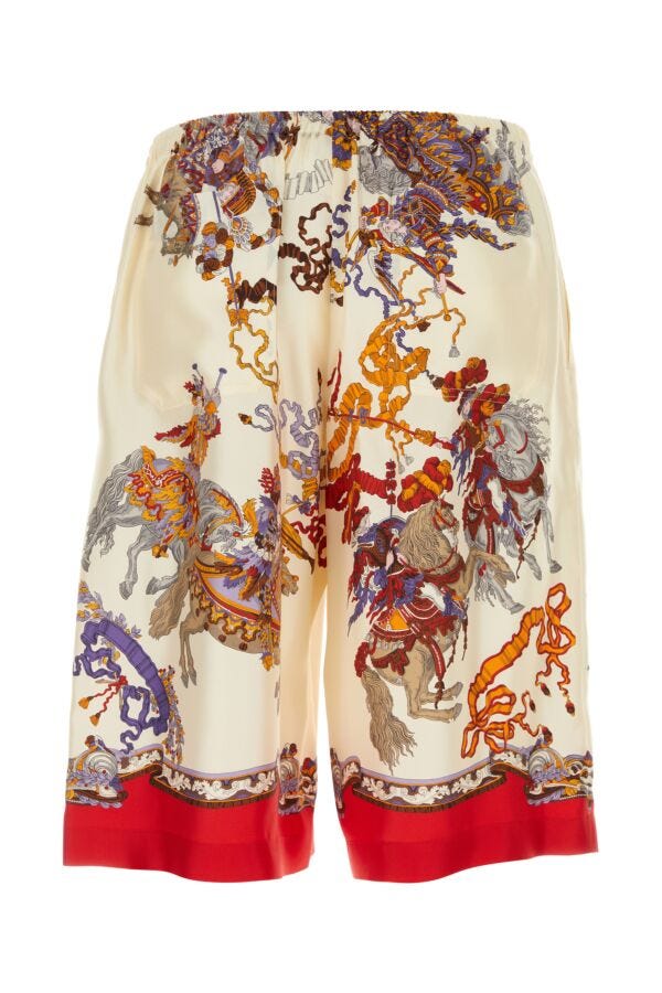 Gucci Man Printed Silk Bermuda Shorts