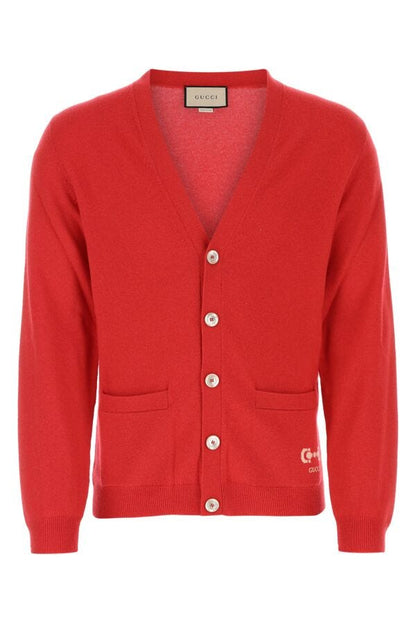 Gucci Man Red Cashmere Cardigan