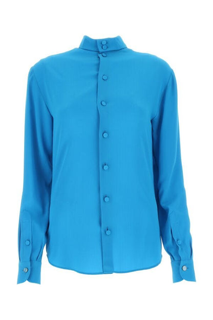 Gucci Woman Turquoise Crepe Shirt