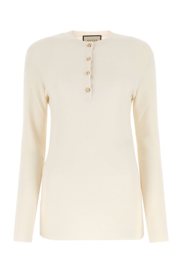 Gucci Woman Ivory Cashmere Top