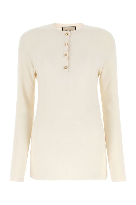 Gucci Woman Ivory Cashmere Top