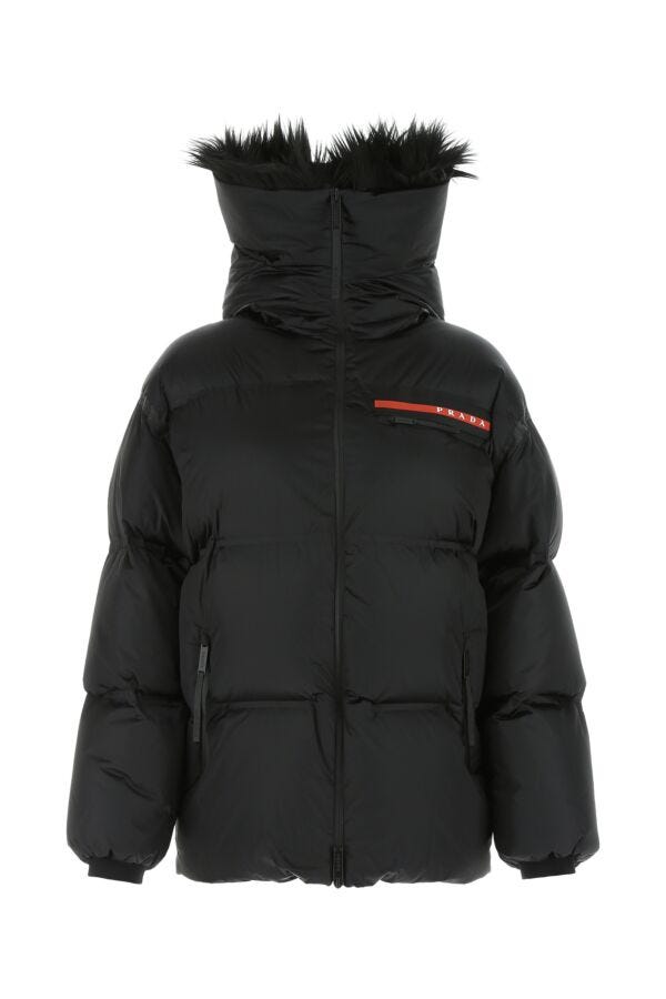 Prada Woman Black Nylon Down Jacket