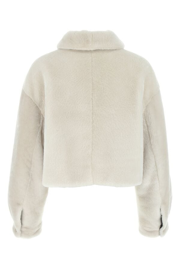 Prada Woman Chalk Fur Coat