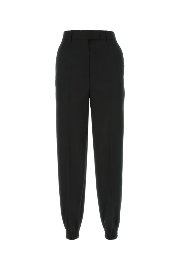 Prada Woman Black Wool Joggers