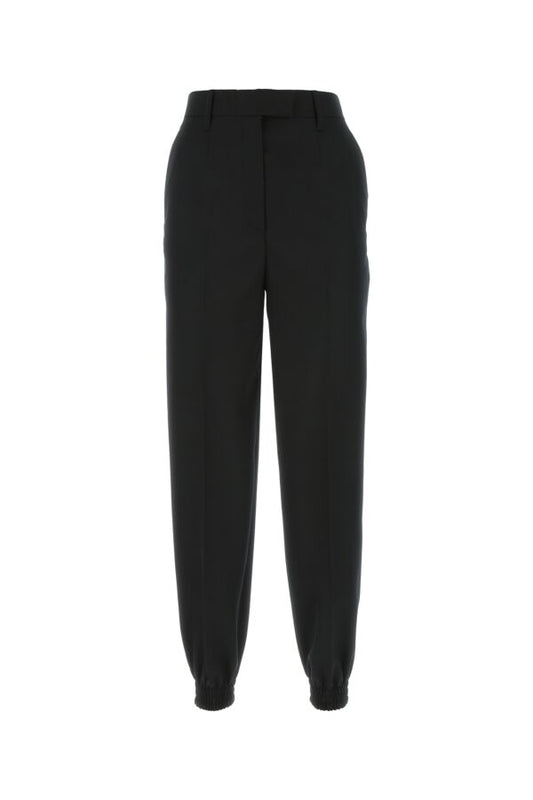 Prada Woman Black Wool Joggers