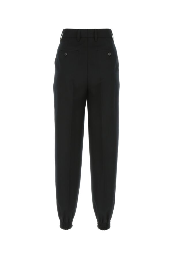 Prada Woman Black Wool Joggers