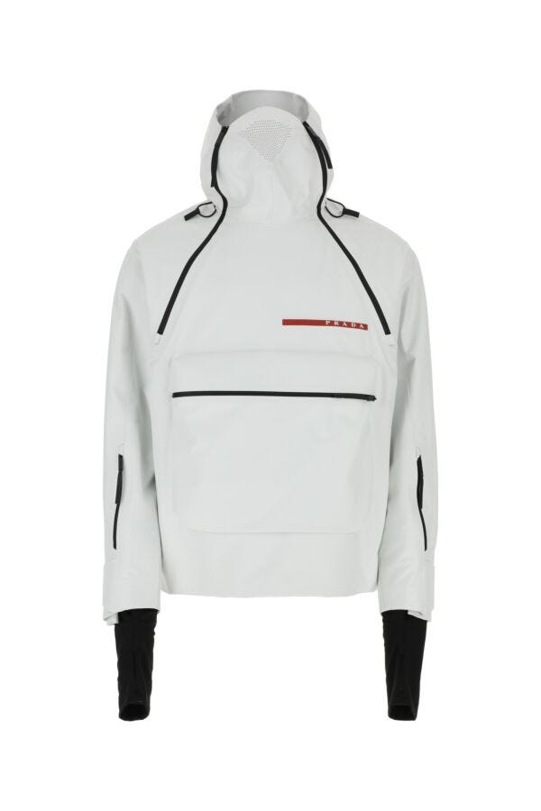 Prada Man White Polyester Ski Jacket