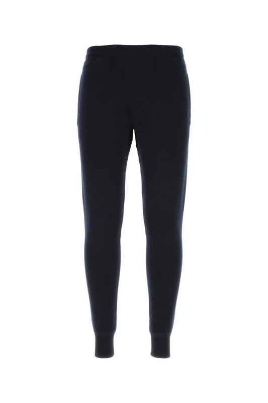 Prada Man Dark Blue Stretch Cashmere Blend Joggers