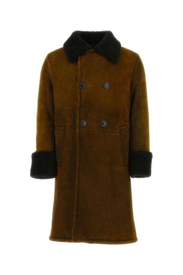 Prada Man Chocolate Shearling Coat