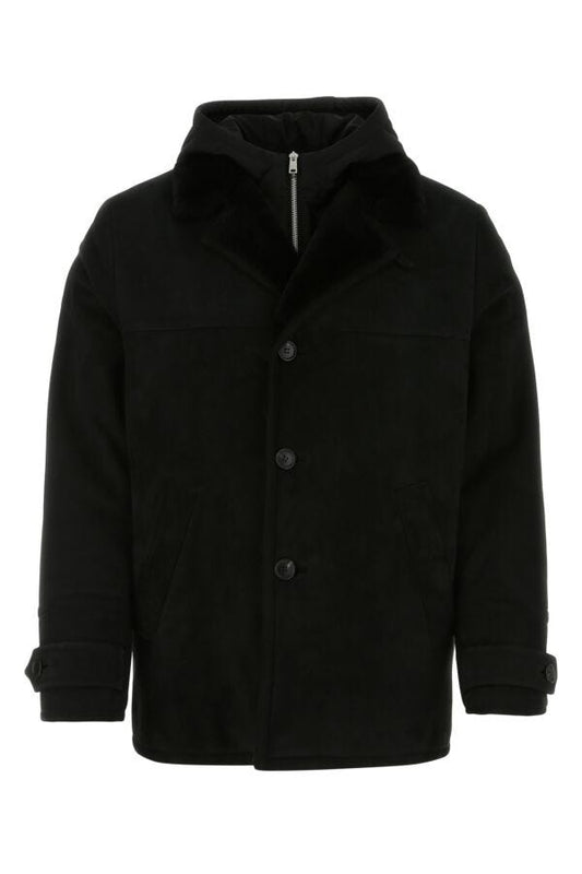 Prada Man Black Shearling Jacket