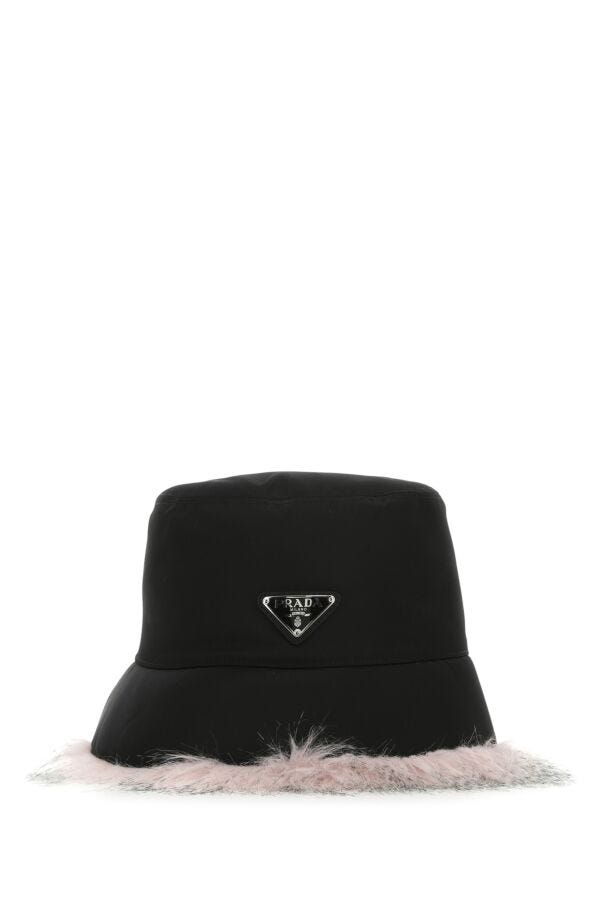 Prada Woman Black Re-Nylon Hat