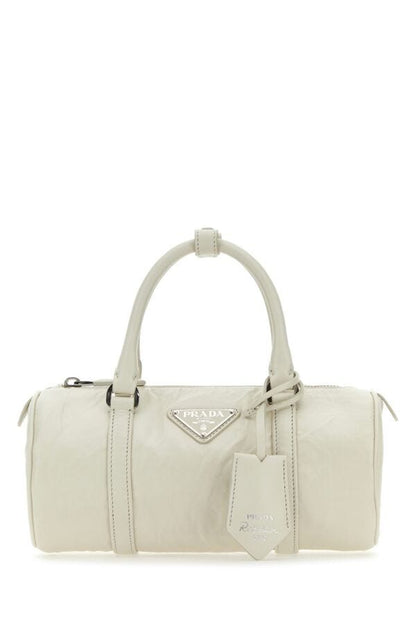 Prada Woman White Leather Small Handbag