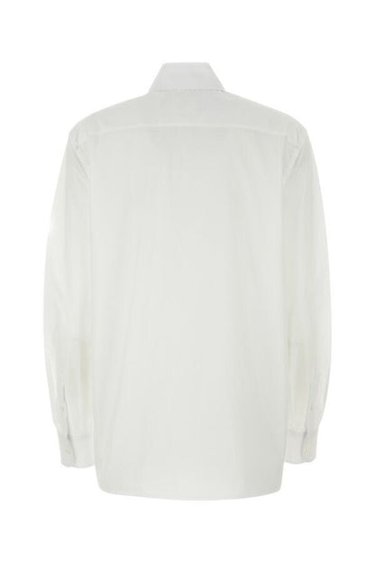 Prada Woman White Poplin Shirt