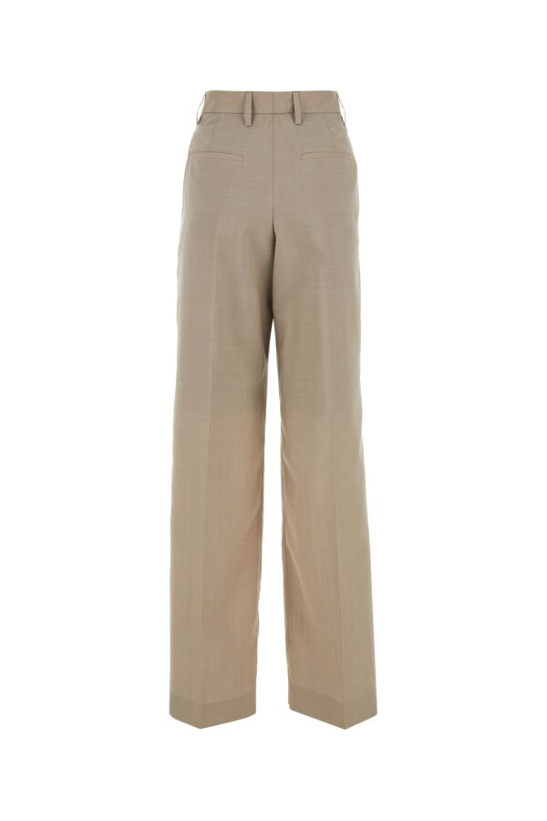 Prada Woman Sand Wool Blend Pant