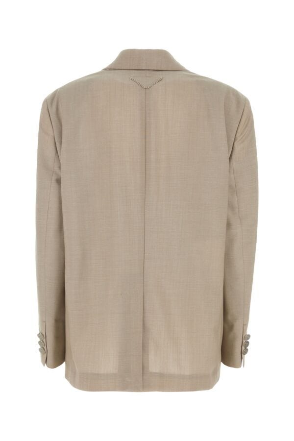 Prada Woman Sand Wool Blend Blazer