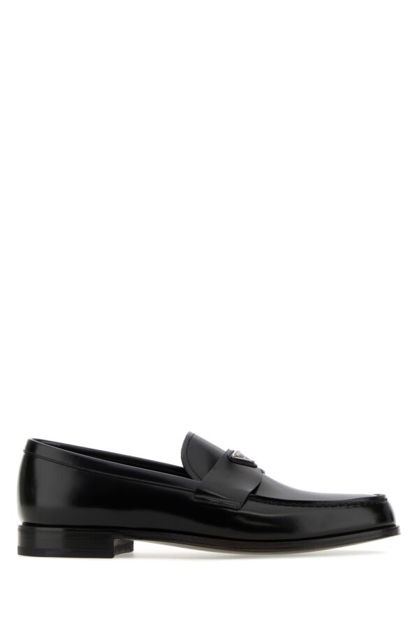 Prada Man Black Leather Loafers